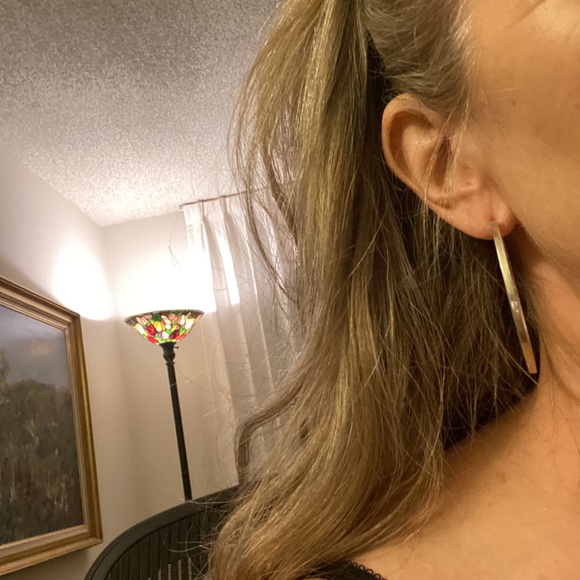 Silver Hoop Earrings - Stylishly Classic/Timeless! - Picture 6 of 8